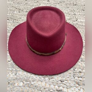 Burgundy, wine, vintage, wide brim hat